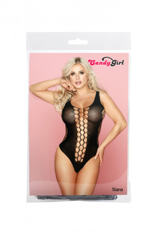 Бесшовное боди из сетки с широкими бретелями Tiara