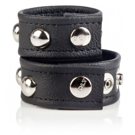 Набор из двух эрекционных колец из натуральной кожи COLT Leather