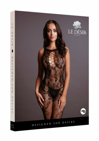 Боди-комбинезон из сетки с открытым доступом к интимным зонам Criss Cross Neck Bodystocking