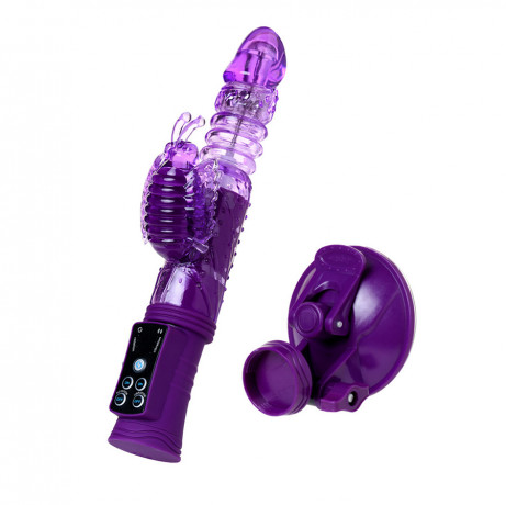 Вращающийся вибратор с клиторальной стимуляцией 23 см