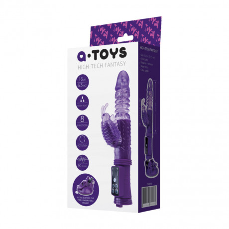 Вращающийся вибратор с клиторальной стимуляцией 23 см