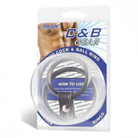 Двойное эрекционное кольцо на пенис и мошонку