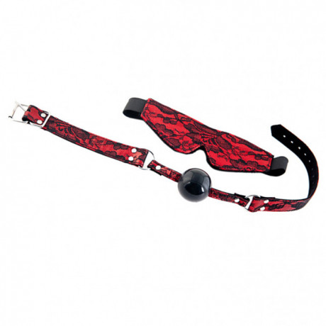 Маска и кляп из изящного кружева для эротических игр Marcus