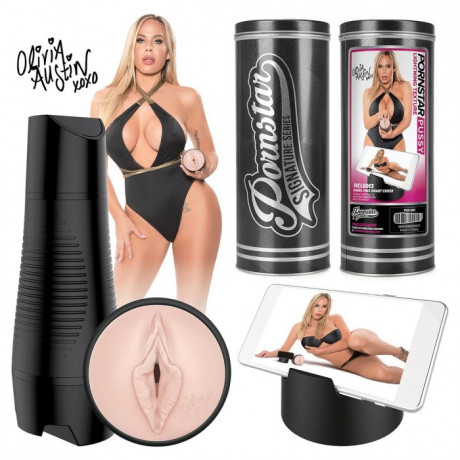 Мастурбатор с вакуум контроллером PORNSTAR киска OLIVIA AUSTIN