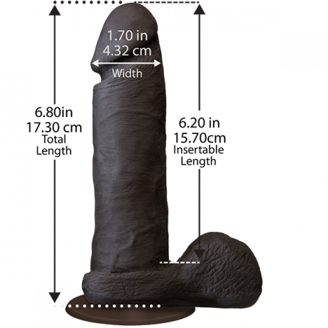 Ультрареалистичный темнокожий фаллоимитатор 6in THE REALISTIC COCK