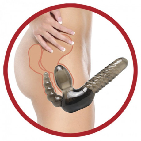 Анально-вагинальный страпон Strapless