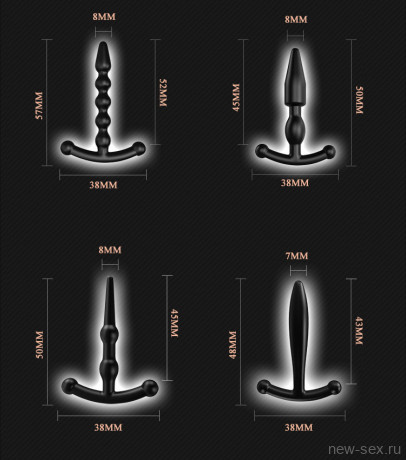Набор уретральных стимуляторов из медицинского силикона 4 шт