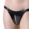 БДСМ бикини черного цвета с цепочками TOYFA Theatre
