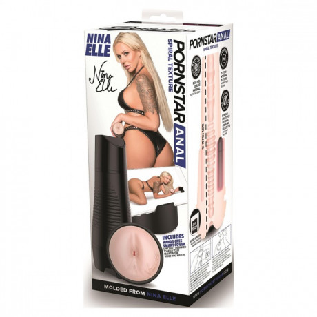 Мастурбатор в виде анального отверстия в удобной колбе PORNSTAR NINA ELLE