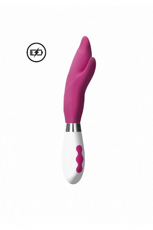 Перезарежаемый вибратор кролик с гибким  клиторальным отростоком Athos