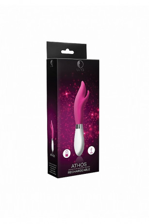 Перезарежаемый вибратор кролик с гибким  клиторальным отростоком Athos