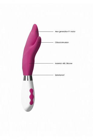 Перезарежаемый вибратор кролик с гибким  клиторальным отростоком Athos