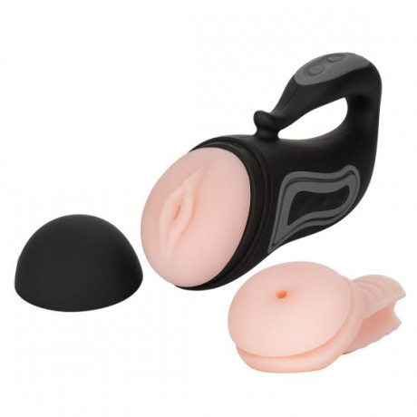 Перезарежаемый мастурбатор с 30 режимами и двумя вставками Optimum Power Grip