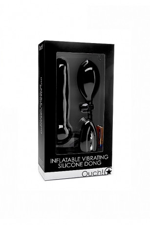 Фаллоимитатор с регулируемой накачкой воздуха и 10 режимами вибрации Inflatable Vibrating Silicone Dong