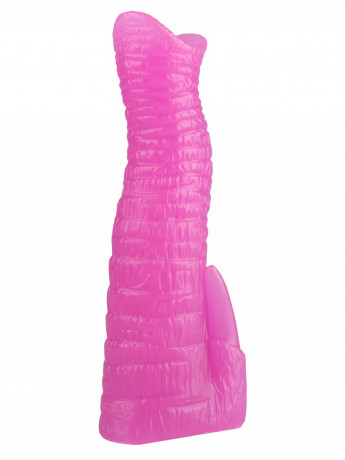 Рельефная анальная втулка из эластомера с рельефом в виде хобота