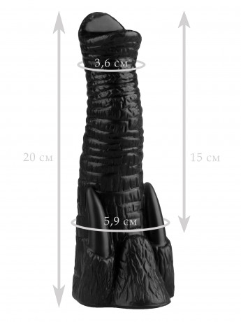 Рельефная анальная втулка из эластомера с рельефом в виде хобота