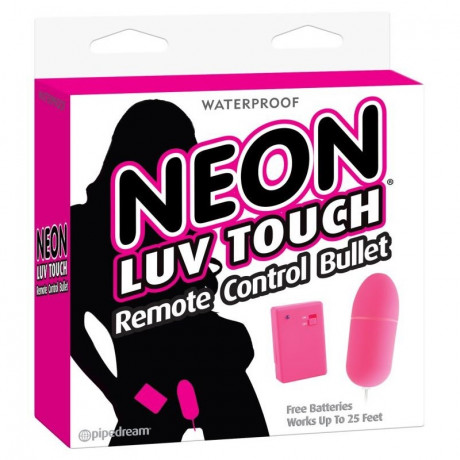 Неоновая вибропуля на пульте ДУ Neon Luv Touch Remote Control Bullet