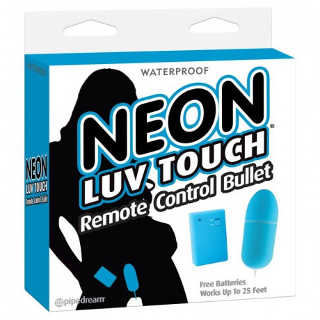 Неоновая вибропуля на пульте ДУ Neon Luv Touch Remote Control Bullet