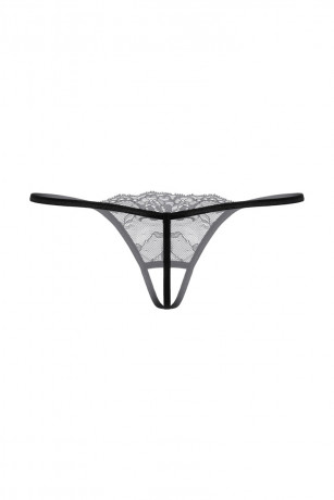 Кружевные трусики с вырезом и украшением