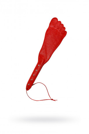 Шлепалка в виде кожаной пластины в форме ступни с жёсткой рукоятью