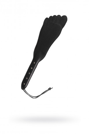 Шлепалка в виде кожаной пластины в форме ступни с жёсткой рукоятью