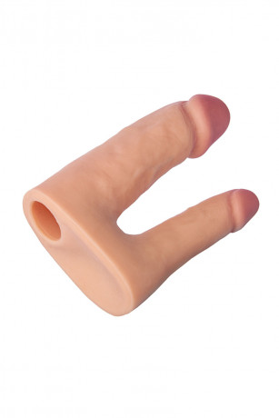 Насадка реалистичная для двойного проникновения Double Pleasure