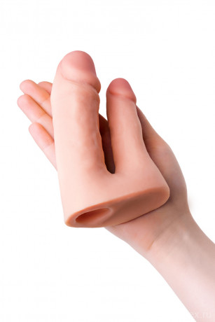 Насадка реалистичная для двойного проникновения Double Pleasure