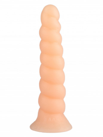 Большой анальный стимулятор с ребристой поверхностью