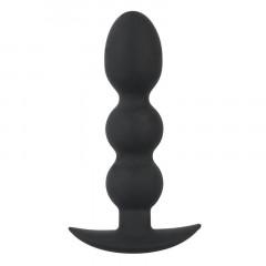 Тяжелая анальная елочка на жесткой сцепке Black Velvets Heavy Beads