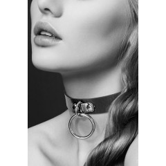 Соблазнительный ошейник чокер с кольцом COLLIER FETISH NOIR