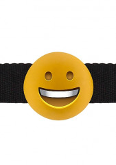Кляп с желтым шаром с веселым смайликом Smiley Emoji
