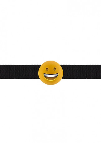 Кляп с желтым шаром с веселым смайликом Smiley Emoji