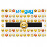 Кляп с желтым шаром с веселым смайликом Smiley Emoji