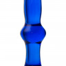 Стеклянная анальная втулка синего цвета Sexus Glass