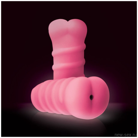 Рельефный мастурбатор-анус из ультрамягкого силикона светящийся в темноте Firefly Dat ASS