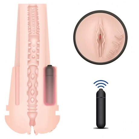 Реалистичная вагина с рельефным тоннелем в удобной колбе PORNSTAR HOLLY HENDRIX