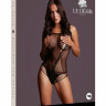Боди на бретельках сочетающее мелкую и крупную сетку Contrast Net Teddy
