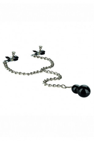 Регулируемые двухуровневые зажимы на соски в виде прищепок и с утяжелителем Weighted Dual Tier Nipple Clamps