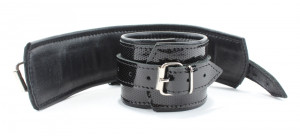 Наручники лакированные кожаные