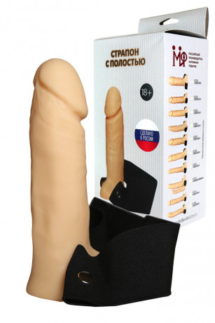 Полый страпон на ремешках номер 4 Джага-Джага МиФ