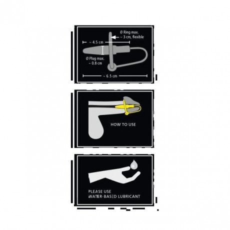 Уретральный стимулятор с силиконовым кольцом под головку Penis Plug