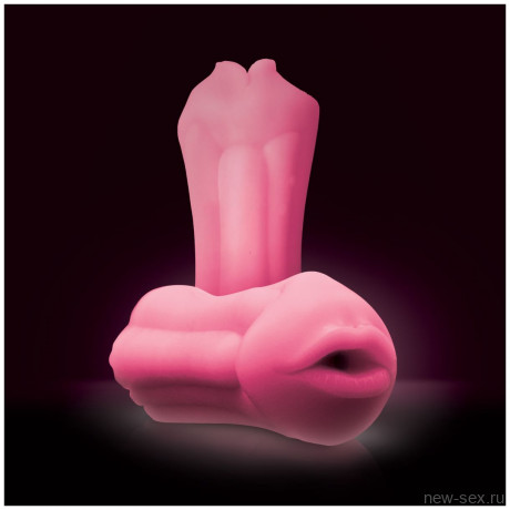 Мастурбатор-ротик из мягкого силикона светящийся в темноте Firefly BJ