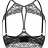 Эротический черный бралетт с открытой грудью Sandra