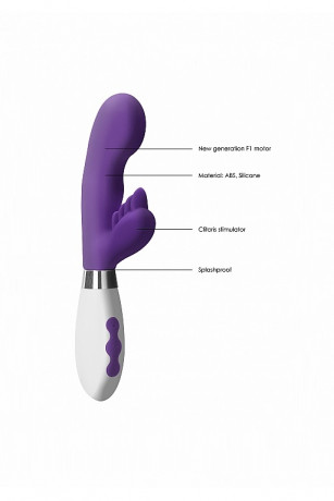 Перезарежаемый вибратор кролик с гибким клиторальным отростком Ares