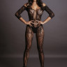Боди-комбинезон с рукавами и открытым доступом Lace Sleeved Bodystocking