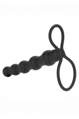 Насадка на пенис из звеньев для двойного проникновения Silicone Beaded Double Rider