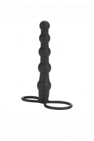Насадка на пенис из звеньев для двойного проникновения Silicone Beaded Double Rider