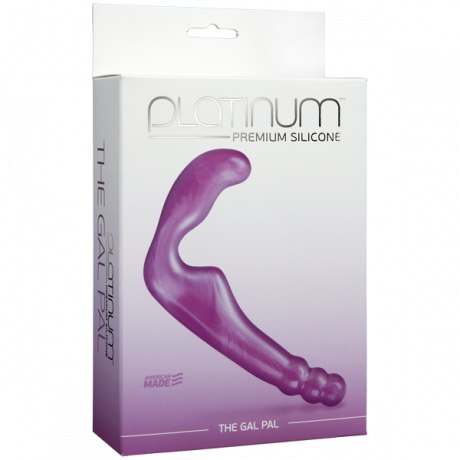 Безремневой фиолетовый страпон из силикона THE GAL PAL