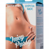Розово-прозрачный мастурбатор-вагина из эластичного материала Juicy Pussy Crystal Wave