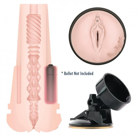 Реалистичный мастурбатор в виде вагины в удобной колбе PORNSTAR ANNA BELL PEAKS